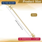 2 Pcs Collar Pin Bar Mens Tie Shirt Pin Dress Shirt Collar Clip Men s Brass Ball