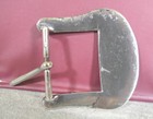 Vintage Silver Plate On Nickel Metal Alloy Engraved Plumes Rope Edge Belt Buckle