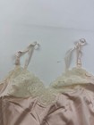 Cami Tank Top Womens M Pink Satin Lace Trim Adjustable Camisole Sleepwear