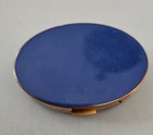 Oval Elgin American Enamel  Compact W guilloche Medallion H-p  Rose