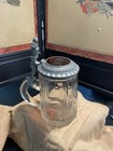 Antique Hand Cut Crystal Stein With Crystal And Pewter Lid 