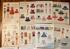 1950 s Betsy Mccall Magazine Paper Doll Pages Lot Of 14 W Mom Barbara Linda Sand