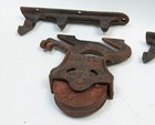 4 Antique 1900s  Allith Mfg Co   Reliable Hanger Cast Iron Pocket Door Rollers