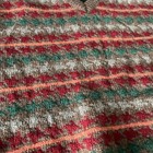 Michael Ross Hand Framed Knit Slipover Vest Size Large 100  Wool England Nwt