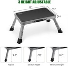 Foldable Step Stool  Adjustable Stool With A Non-slip Platform  Black 