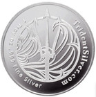 Poseidon God Of The Sea Trident 1 Troy Oz  999 Fine Silver Round Coin Medal