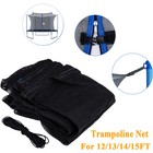 12 13 14 15ft Trampoline Jumping Mat Pad Safety Net Enclosure Netting 4-8 Poles