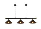 59 Inch Pool Table Light  Industrial Billiard Light With Black Metal Shades  