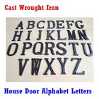 Cast Wrought Iron Black Antique House Door Alphabet Letters And Numbers-hot Sale