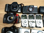 Lot Of 31 Digital And Film Cameras For Parts Or Repair Not Working