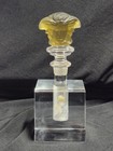 Versace By Rosenthal Medusa Lumiere Amber Crystal Bottle Stopper - Signed