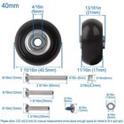 Luggage Wheel Replacement Set 40mm X 18mm Set Of 4 4pcs 40mm Wheels  Black
