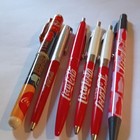 Coca-cola Soda Theme Promotional Pen Lot Of 6 - Red White Black Silver