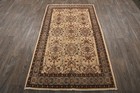 Vintage Beige Turkish Rug 4x7 Hand Knotted Wool Isparta Area Rug