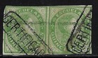 Venezuela  1871  Scott 033  Pair With Very Good Edge  Only 1 Line  Used  Ebve017