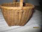 Small Antique Primitive 6  Splint Wood Basket
