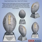 Fantasy Football Champion Trophy Silver W  Gold Laces   Ffl Award     6 Or 12 Inch