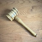 Wooden Gavel Judge Lawyer Legal Collectible Courtroom Hammer