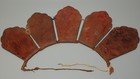 Tibet 18th Century Old Antique Buddhist Painted Mantra Tangka Buddha Crown Hat