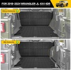 Cargo Mats For 2018-2025 Jeep Wrangler Jl Unlimited 4x4 Trunk Mat With Backre   