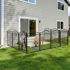 Large Pen Dog Kennel Puppy Playpen 8 Panel 32 Inch Tall With Door Indoor Outdoor