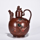8    Old Chinese  Song Dynasty Ziding Flower And Bird Patterns Holding A Teapot