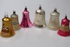 Lot Vintage Antique Blown Glass Mica Bell Christmas Ornaments Germany