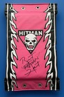 Bret Hart Signed - Bret Hitman Hart Signed Turnbuckle  full Size Pink blk  w coa