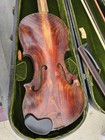 Old Vintage Violin With Bow   Case Dated 1922