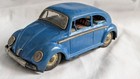 Rare Vtg  Japan T n Nomura  Vw Blue Beetle Tin Friction Toy Car Collectible