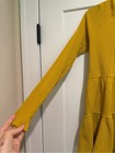 Anthropologie Maeve Mustard Waffle-knit Peplum Tunic Size Medium