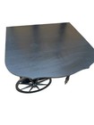 Vintage Walnut Rolling Tea Or Bar Cart  Imperial  Painted Black Free Ship