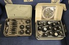 2 Boxes Of Vintage Oem Necchi Supernova Sewing Machine Cams   Accessories