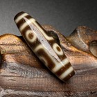 Rare Tibetan Buddhism Agate 6 Eyes Totem Dzi Bead Amulet Necklace Pendant G153