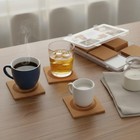 50 Pieces Peel-and-stick Cork Tile Flat Square Cork Tile Easy To Cut