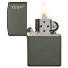 Zippo Windproof Lighter Classic Green Matte With Zippo Logo  221zl 