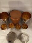Vintage Travel Bar Cocktail Shaker Set W leather Case Art Deco Made In Austria