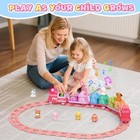 Learning Toys For Toddlers 1 2 3 Year Old electric Farm Train Set For Girls 2-4
