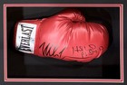 Mike Tyson Evander Holyfield Signed Framed Red Everlast Right Hand Glove Jsa
