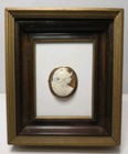 Athena Minerva Antique 19thc Shell Cameo Shield Helmet In Early 1900s Frame Rare