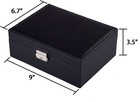 2 Layer Jewelry Organizer Box  Pu Leather Jewelry Box With Removable Tray New