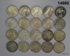 Roll Of Mixed 1921 Morgans And Peace Silver Dollars Vf-xf Some Culls  14980