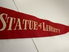 Vintage Statue Of Liberty Felt Pennant 1930s New York City Souvenir