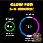 100 Pcs 8  Glow Sticks Bulk Party Favors Neon Light Bracelets Necklaces