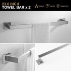 5-piece Bathroom Hardware Accessories Set Brushed Nickel  Bathroom Towel Bar    