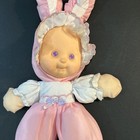 Fisher Price Puffalump Kids Pink Baby Doll Bunny Rabbit 1991 Nylon Stuffed Plush