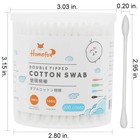 Homefox Cotton Swabs Precision Pointed - 600 Count Pointy Organic Cotton Buds   