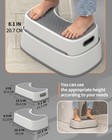 Mr siga Toilet Stool L X W X H 16 9  X 10 8  X 8 15   Off-white   Dark Gray