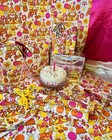 Vintage 1970s Birthday Party Gift Wrap Wrapping Paper Cute Clown Flower Power