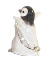 Flippity Penguin Pewter Bejeweled Hinged Miniature Trinket Box Kingspoint 